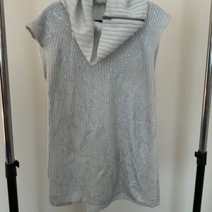 TROUVE metallic tunic w zipper